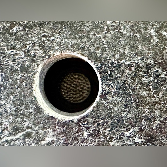 Vintage Flat Black Granite Rough Edge Organic Ikebana Japanese Bud Flower Vase - Picture 10 of 14